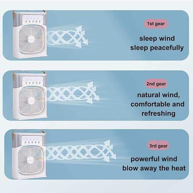 Cooling Fan with Ice – Portable Air Cooler & Humidifier, Easy-Clean Removable Water Tank image 6