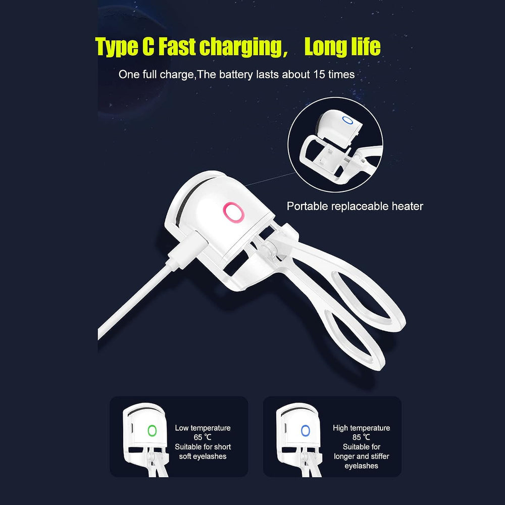 Electric Heated Eyelash Curler – Rechargeable & Long-Lasting Lash Lift image 7