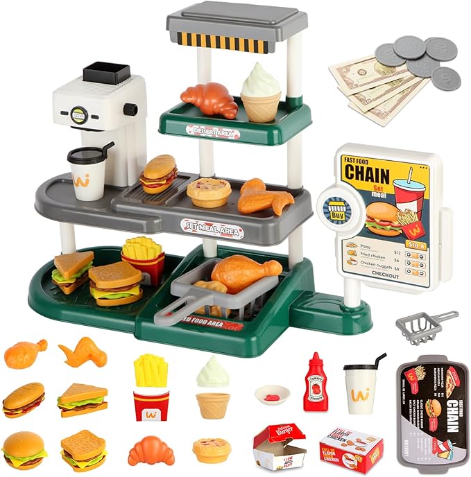 Food Set for Kids – 71pcs Pretend Play Kitchen Toy, Fun & Learning Gift image 3