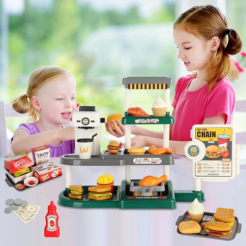 Food Set for Kids – 71pcs Pretend Play Kitchen Toy, Fun & Learning Gift