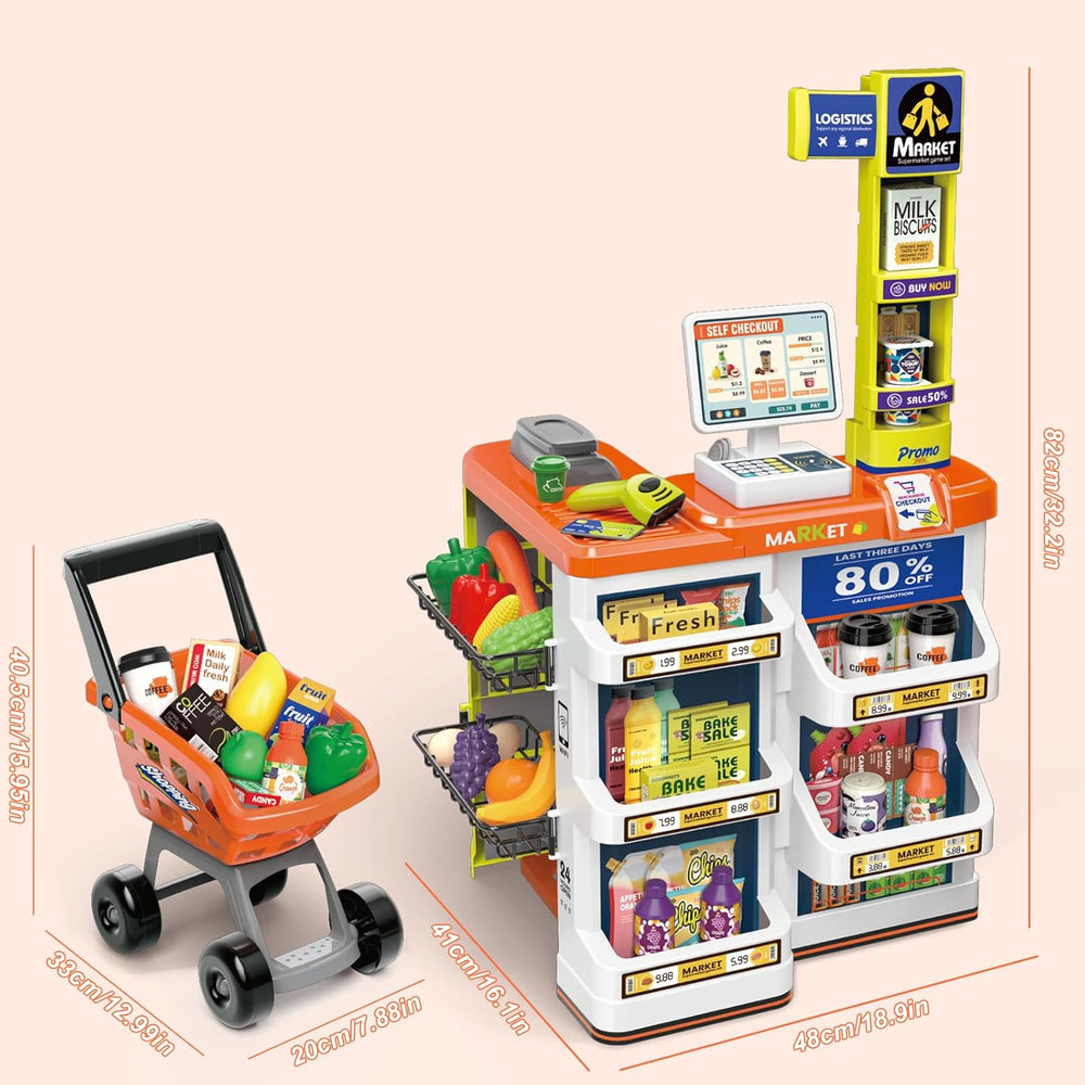 Supermarket Play Set for Kids (60 pcs) – Shop, Scan & Play image 4