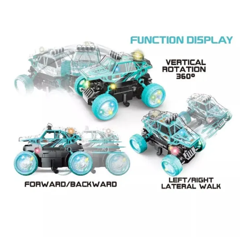 Double-Sided 360° RC Stunt Car Toy with Lights & Music – Rechargeable Remote Control Car image 4