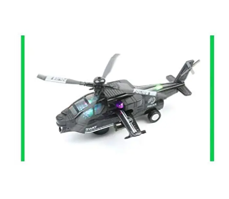 SWAT Helicopter Toy – Realistic Sounds & Lights, Battery Operated image 2