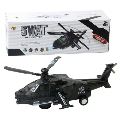 SWAT Helicopter Toy – Realistic Sounds & Lights, Battery Operated