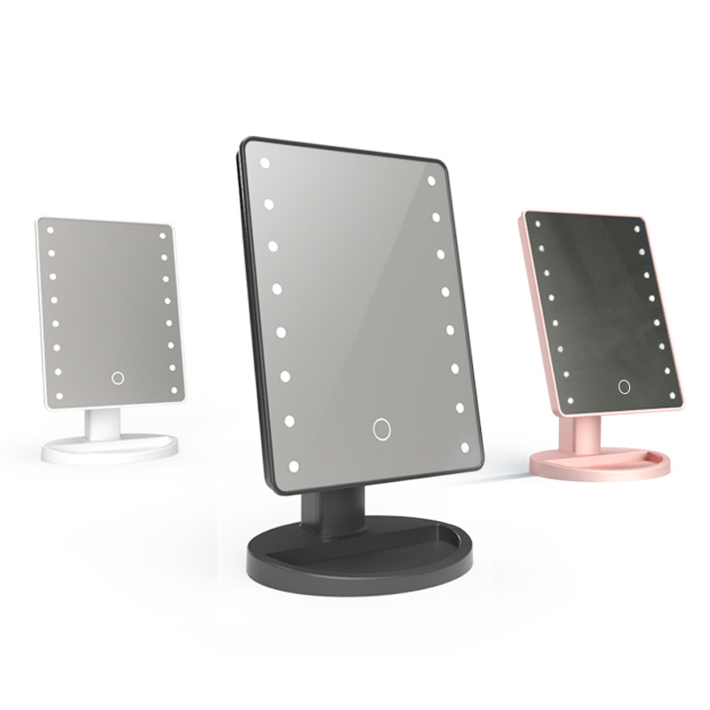Large LED Makeup Mirror – 360° Rotating Light image 4