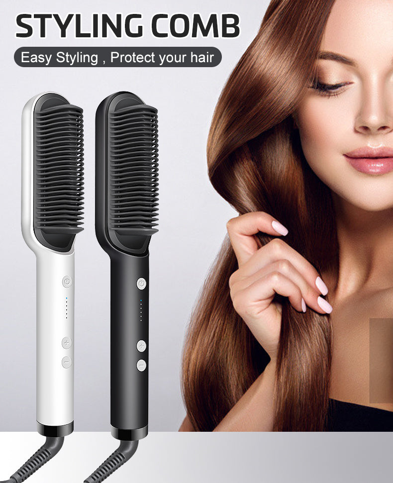 Electric Hair Straightening Comb – Fast & Safe Styling Brush image 7