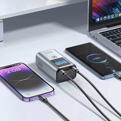 Hoco Q17A LED Power Bank – 30W PD Fast Charging | 22.5W QC3.0 | Compact & Stylish Design image 4
