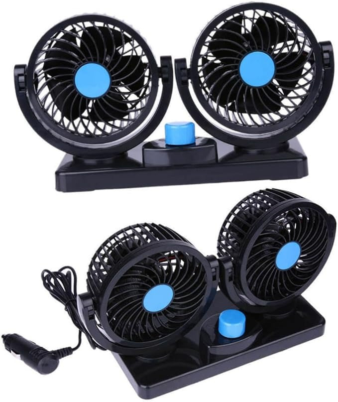 Portable Car Fan | 360° Rotatable Electric Cooling Fan with Adhesive Base & Low Noise image 3