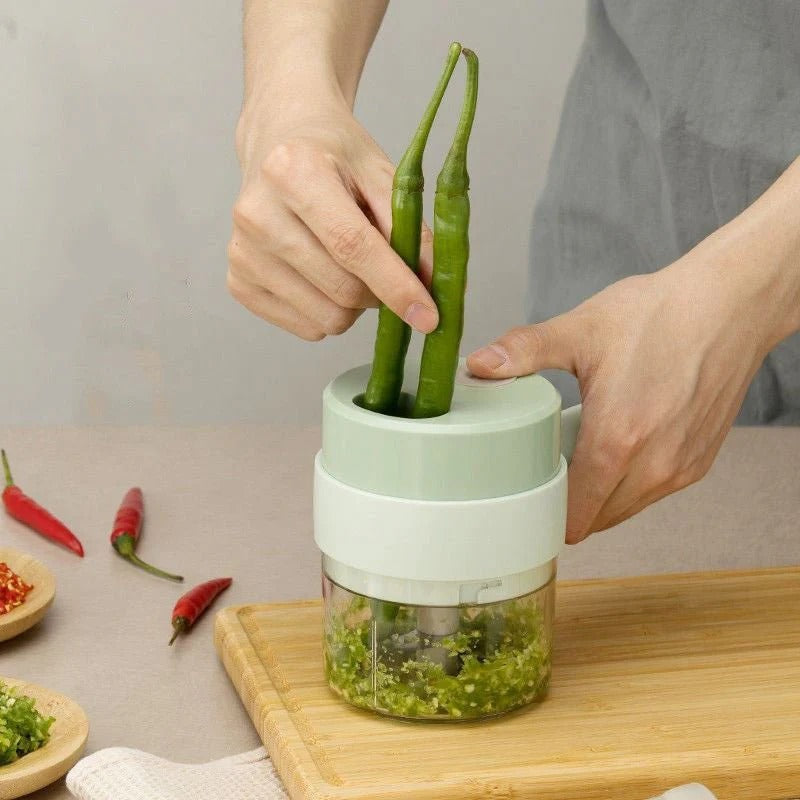 Wireless Electric Garlic Masher – Portable Mini Food Chopper for Kitchen image 3