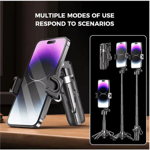 Mini Grip Quadripod with Bluetooth Remote – Portable Tripod Stand for Phone & Vlogging image 2