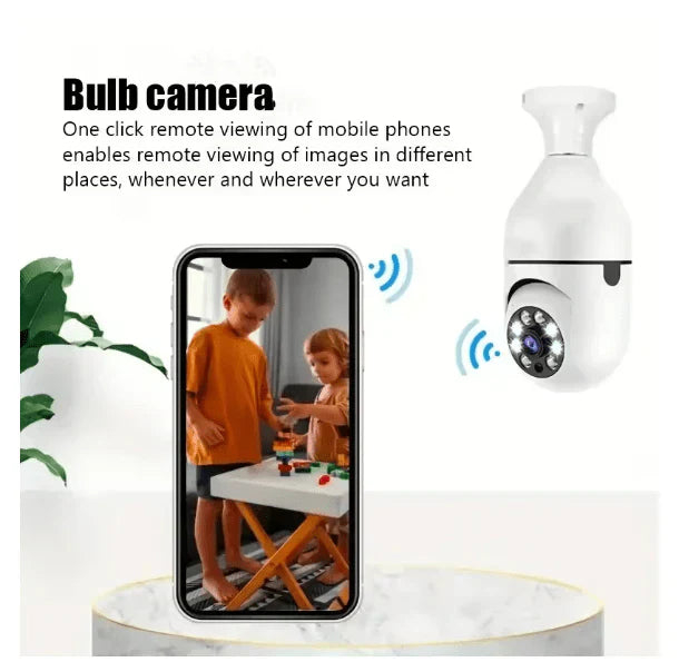 WiFi Smart Panorama Camera – 360° Bulb Security Camera | Night Vision | Mobile App Control image 4