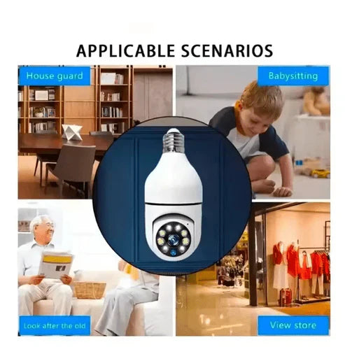 WiFi Smart Panorama Camera – 360° Bulb Security Camera | Night Vision | Mobile App Control image 2